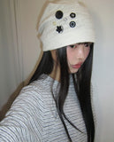 Fern Button Beanie