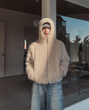 Loro High Neck Fur Hood Jumper