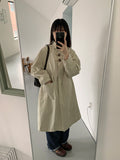 Pinna Cotton Collar Long Coat