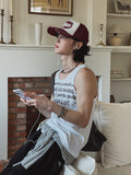 Hua Half Lettering Semi Overfit Sleeveless