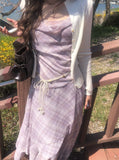 Heo See-through Ribbed Button Slim Cardigan