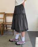 Dalyu Layered Nylon Midi Skirt
