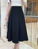 Lovin Banding Pintuck Flare Skirt