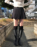 Koda Pleated Mini Wrap Skirt Pants