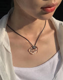 Glass Flower Ball Necklace