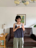 Fildor Flower Layered Sleeveless Blouse