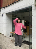 [unisex] Milonde Ribbed Round Over Knit