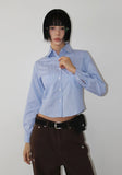 BREEZY STRIPE CROP SHIRT
