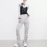 Zeo Tie-Dye See-Through Bolero Hood
