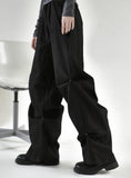 Mono cotton pintuck wide pants