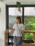 Lingo Lace Ribbon Shirring Blouse