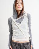 Sheer layered wrap sleeveless