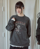 Cupid Cat Raglan Pigment Sweatshirt