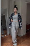 reverse pott track wide training pants
