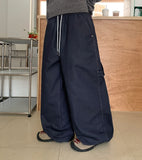 [unisex] Demen Banding Carpenter Cotton Wide Denim Pants