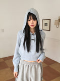 [Wool15] Hound Cable Duffle Button Hood Long Sleeve Knit