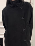 Black bell midi coat