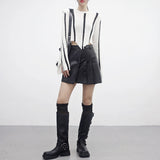 Razen Buckle Leather Skirt