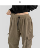 Corduroy Balloon Fit Wide Banding Training Pants