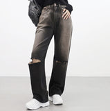 lupin wide denim pants