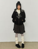 END OF TIME Applique Hooded Zip-Up