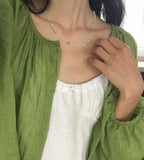 Ludain Bohemian Mother Pearl Ball Necklace