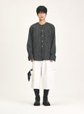 ROUND NECK CHECK SHIRT