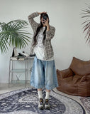 Mielo Wrinkle Check Shirt