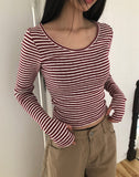 Loric Stripe Warmer Punching Long Sleeve T-Shirt