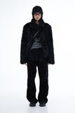 Tomer High Neck Fur Coat