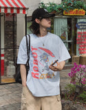 Light Robot Printing Short Sleeve T-shirt