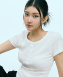 W Basic Henley Neck T-shirt