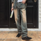 Desert washed wide denim