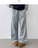 Two-Way Thick Brushed Lining Wide Jogger Cut Wide Banding Training Pants