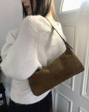 Naon suede cross shoulder bag