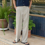 Fold Two Tuck Wide Slacks