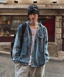 Fran Track Hooded Denim Shirt