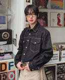 Mute Double Pocket Washed Denim Shirt