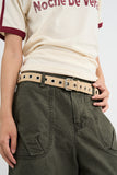 Single eyelet belt
