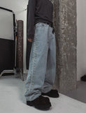 Pinata embroidery wide denim pants