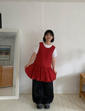 Maoli Layered Flower Balloon Sleeveless One Piece