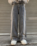 Shammy Brushed Washing Wide Denim Pants