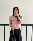 Gelin color matching puff knit
