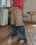 Match two-way cargo wide pants