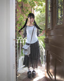 Hachu Tiered Midi Skirt