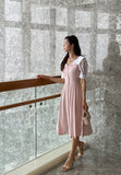 Jerin Color Matching Collar Flare One Piece