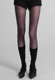 Deep purple see-through tights