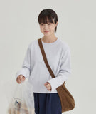 [BAONHAUS] Lenu ribbed round crop long sleeve tee