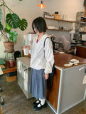 Ryujini striped long skirt