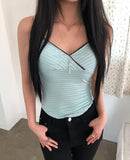 Popteen Striped Sleeveless Cap